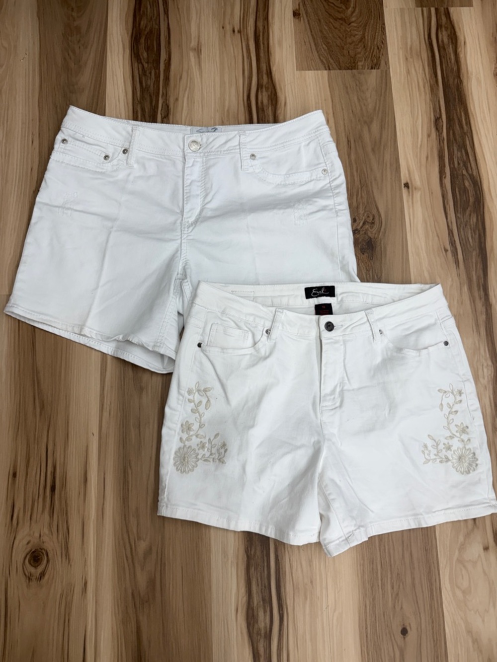 Seven7 White Women's Embroidered Denim Shorts Lot U2